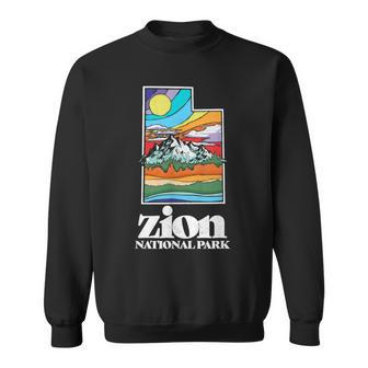Zion National Park Utah Vintage Nature Outdoor Sweatshirt - Monsterry CA