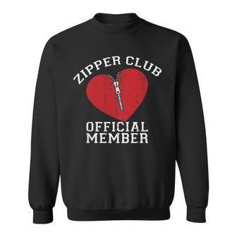 Zipper Club Open Heart Surgery Recovery Novelty Sweatshirt - Thegiftio UK