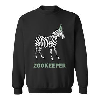 Zookeeper Zebra Birthday AdultKid Zebra Safari Party Sweatshirt - Monsterry DE