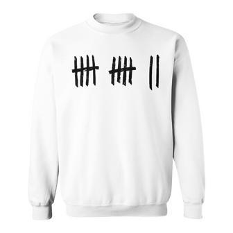 12Th Birthday Outfit 12 Years Old Tally Marks Anniversary Sweatshirt - Monsterry UK