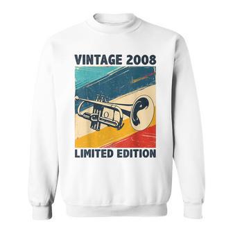 16 Years Old Vintage 2008 Trumpet Lover 16Th Birthday Sweatshirt - Monsterry