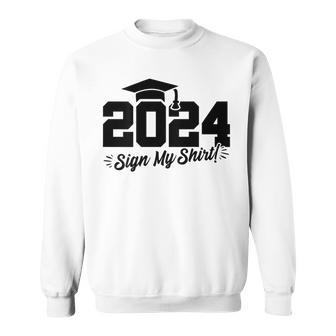 2024 Senior Graduation Autograph Class Of 2024 Sweatshirt - Thegiftio UK