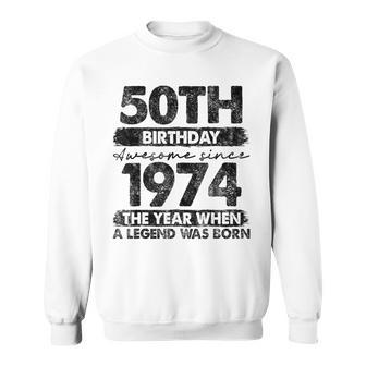 50Th Birthday 50 Year Old Vintage 1974 Limited Edition Sweatshirt - Thegiftio UK