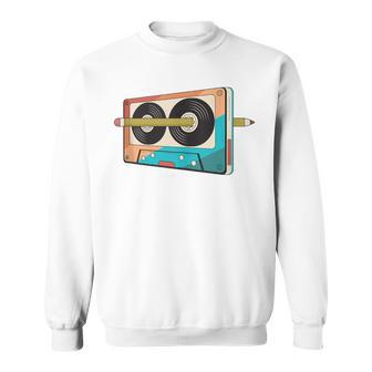 80S 90S Retro Cassette Tape 1980S 1990S Music Vintage Outfit Sweatshirt - Monsterry UK