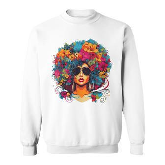 Afro Hair Natural Black History Pride Black Melanin Sweatshirt - Thegiftio UK