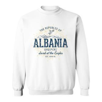 Albania Retro Styleintage Albania Sweatshirt - Seseable