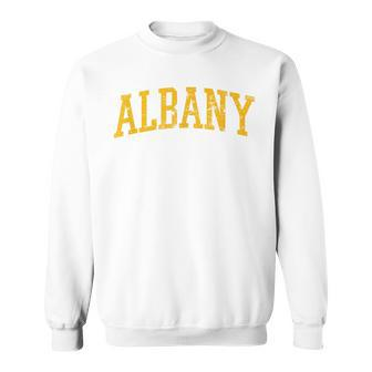 Albany Ny- Throwback Vintage Worn Classic Sweatshirt - Seseable