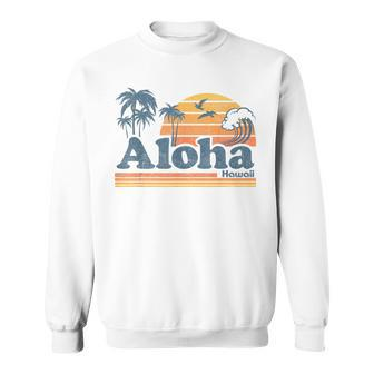Aloha Hawaii Vintage Beach Summer Surfing 70S Retro Hawaiian Sweatshirt | Mazezy AU