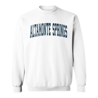 Altamonte Springs Florida Fl Vintage Athletic Sports Navy De Sweatshirt - Monsterry UK