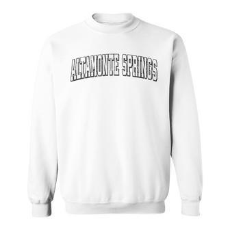 Altamonte Springs Florida Vintage Athletic Sports B&W Print Sweatshirt - Monsterry CA