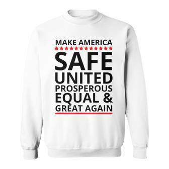 Make America Safe United Equal And Again Pride Trump 2020 Sweatshirt - Monsterry UK