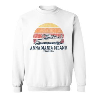 Anna Maria Island Fl Vintage Boating 70S Retro Boat Sweatshirt - Monsterry