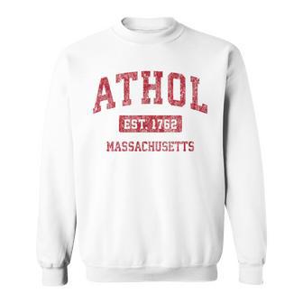 Athol Massachusetts Ma Vintage Sports Red Sweatshirt - Monsterry