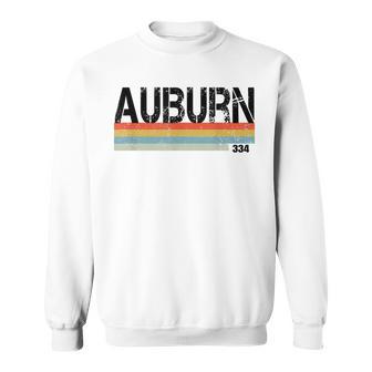 Auburn Alabama Area Code 334 Vintage Stripes T Sweatshirt - Monsterry AU