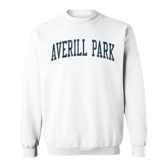 Averill Park Ny Vintage Athletic Sports Jsn2 Navy Print Sweatshirt - Monsterry UK