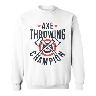 Axe Throwing Champion Hatchet Thrower Retro Vintage Target Sweatshirt - Monsterry UK