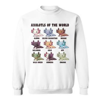 Axolotls Of The World Sweet Animals Kawaii Axolotl Sweatshirt - Thegiftio UK