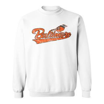 Baltimore Retro Vintage Baseball Classic Maryland Sweatshirt - Seseable