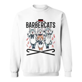 Barbershop Quartet Cats Singing Harmony Singer Sweatshirt - Monsterry
