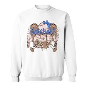 Baseball Poppy Vintage Leopard Baseball Pride Sweatshirt - Monsterry CA