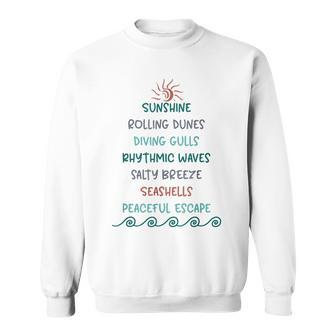Beach Sights And Sounds Of Coastal Living Sweatshirt - Monsterry