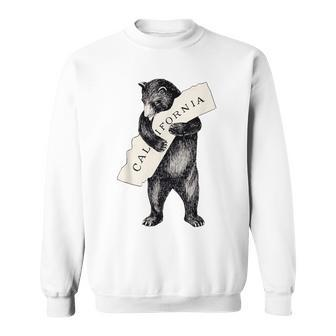Bear Hug Grizzly Bear Love California Retro Cali Bear Sweatshirt - Monsterry AU