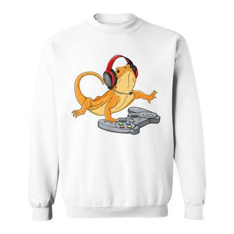 Bearded Dragon Gamer Video Game Gecko Lizard Sweatshirt - Monsterry UK