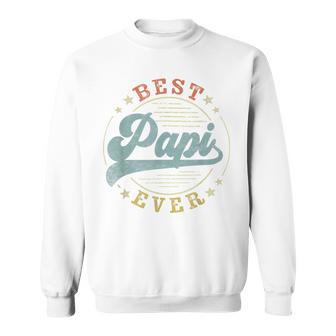 Best Papi Ever Father's Day Papi Vintage Emblem Sweatshirt - Monsterry DE