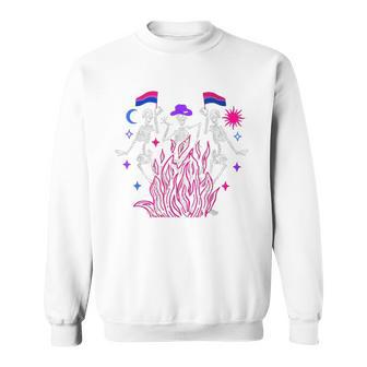 Bi Pride Skeleton Bisexual Satan Subtle Pide Ally Lgbtq Sweatshirt - Monsterry AU