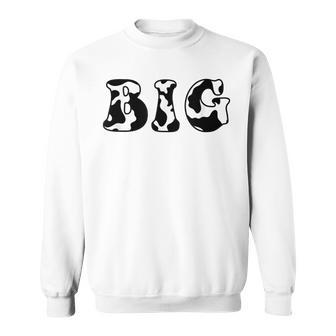 Big Cute Cow Pattern Big Little Sorority Reveal Sweatshirt - Monsterry