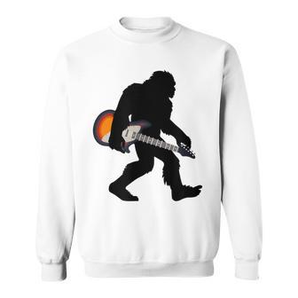 Bigfoot Musician Sasquatch Meme Electric Guitar Sweatshirt - Monsterry CA