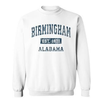 Birmingham Alabama Al Vintage Sports Navy Print Sweatshirt - Monsterry UK