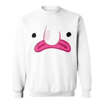 Blobfish Costume Ugly Blob Fish Face Grumpy Grouch Sweatshirt - Thegiftio UK