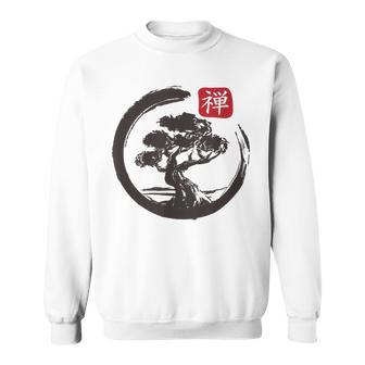 Bonsai Tree In Japanese Zen Buddhist Spiritual Nature Sweatshirt - Thegiftio UK