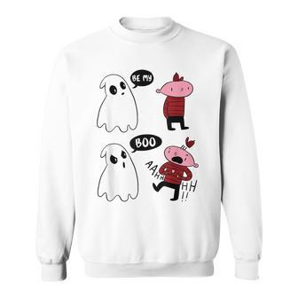 Be My Boo Ghost Valentines Day Sweatshirt - Monsterry UK