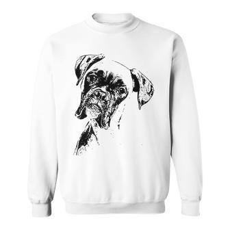 Boxer Dog Face Dog Lovers Boxer Dog Sweatshirt - Monsterry