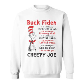Buck Fiden Creepy Joe Us Flag Anti Biden Sweatshirt | Mazezy CA