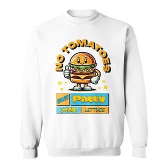 Burger-Fun- Witziger Spruch Comic-Style Sweatshirt - Geschenkecke