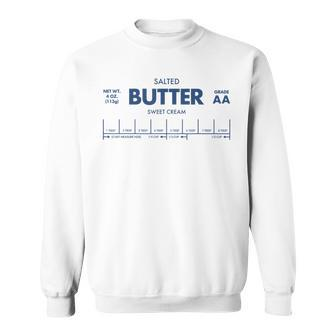 Butter Stick Retro Style Blue Sayings Sweatshirt - Monsterry
