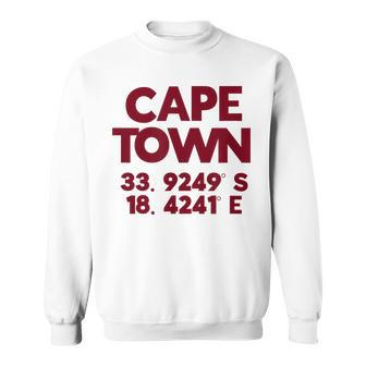 Cape Town Gps Coordinates Sweatshirt - Monsterry UK
