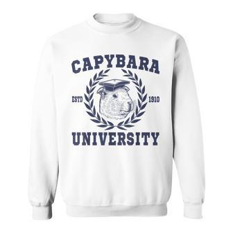 Capybara University Capybara Meme Lover Sweatshirt - Monsterry