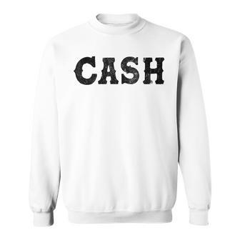 Cash Country Music Lovers Outlaw Vintage Retro Distressed Sweatshirt - Thegiftio UK