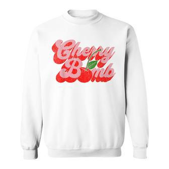 Cherry Bomb Retro 70S Vintage Style Cute Sweatshirt - Thegiftio UK