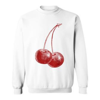 Cherry Fruit Vintage Graphic Cherry Sweatshirt - Monsterry UK