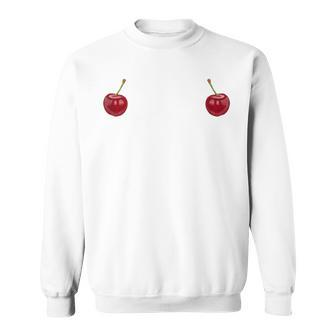 Cherry Graphic Sweatshirt - Seseable