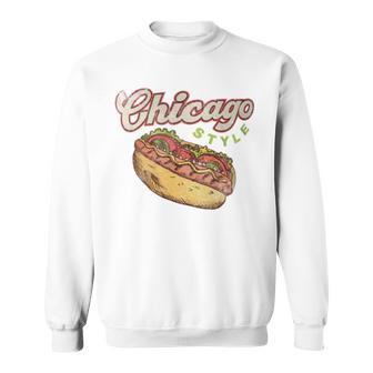 Chicago Hot Dog Hotdog Tourist Summer Souvenir Travel Sweatshirt | Mazezy CA