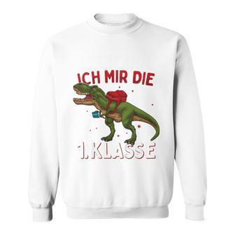 Children's First Day Of School 2023 Dinosaur Jetzt Hol Ich Mir Die 1St Class Sweatshirt - Seseable