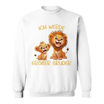 Children's Ich Werde Große Bruder Zwei Löwen Ich Werde Sweatshirt - Seseable