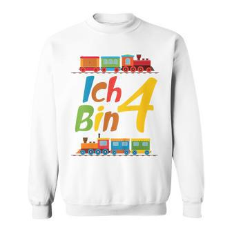 Children's Junge Geburtstag 4 Jahre Zug Railway Four Birthday Sweatshirt - Seseable
