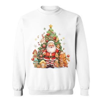 Christmas Cute Christmas Xmas Lights Santa Hat Sweatshirt | Mazezy